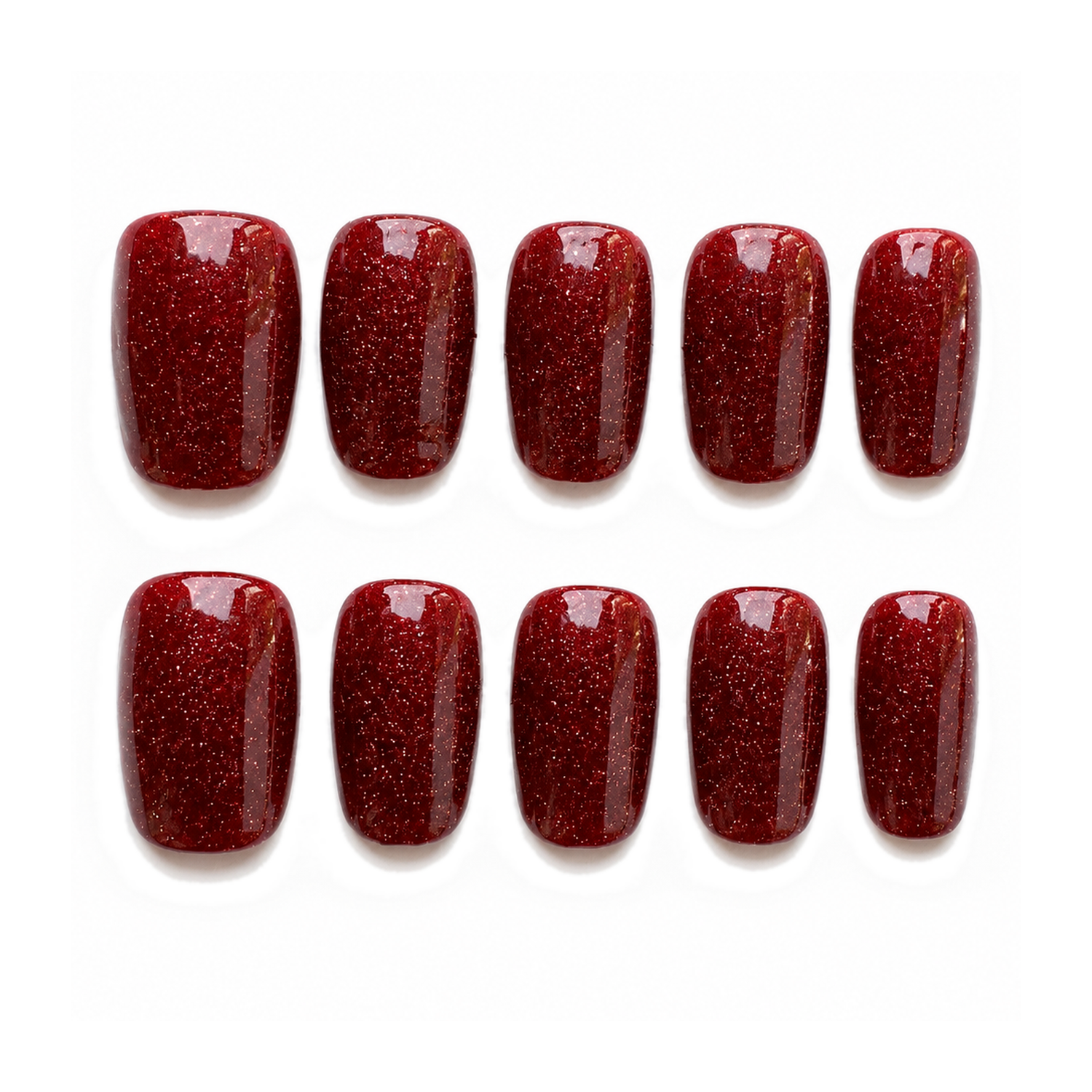 How to Apply S-001-B Handmade Glitter Short Squoval Press-On at Home