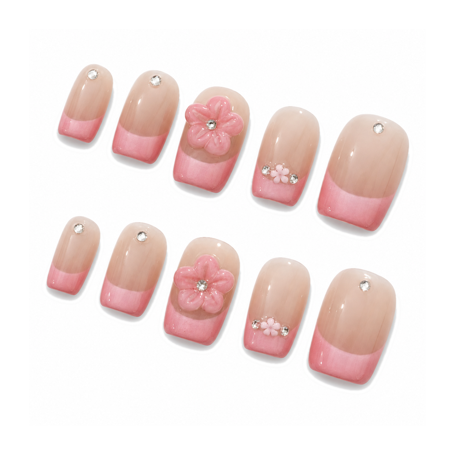 How to Style H-005-E Handmade Floral Medium Almond Press-On Nails: At-Home Tips and Care