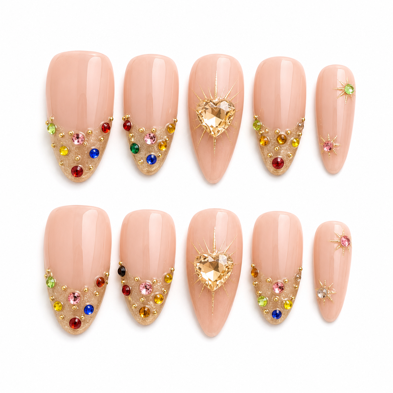 How to Style L-001-E Handmade Nude Medium Almond Press-On Nails: At-Home Tips and Care