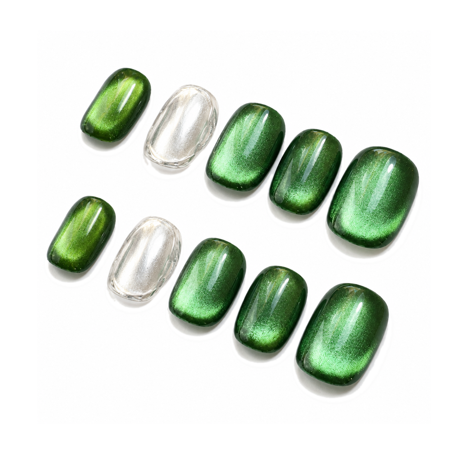 How to Style M-009-B Handmade Cat Eye Short Squoval Press-On Nails: At-Home Tips and Care