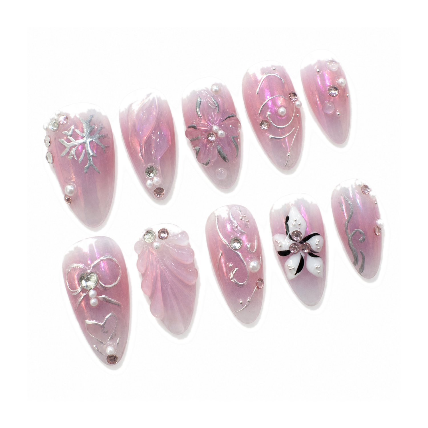 How to Style H-001-D Handmade Floral Medium Square Press-On Nails: At-Home Tips and Care