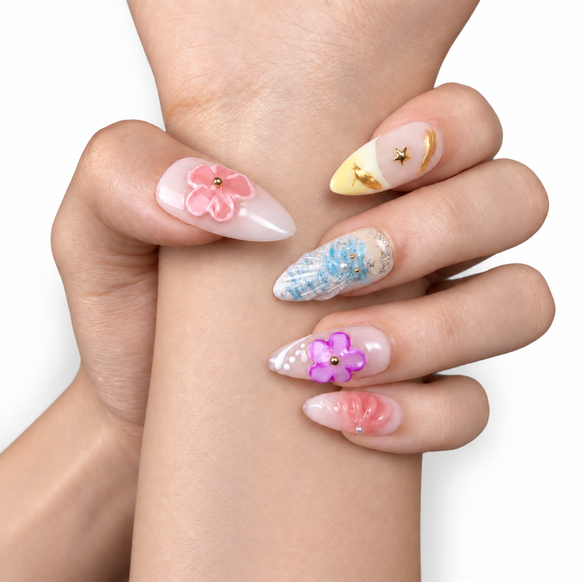 Pastel Candy Y2K Medium Almond Press-On Nails - product view 2
