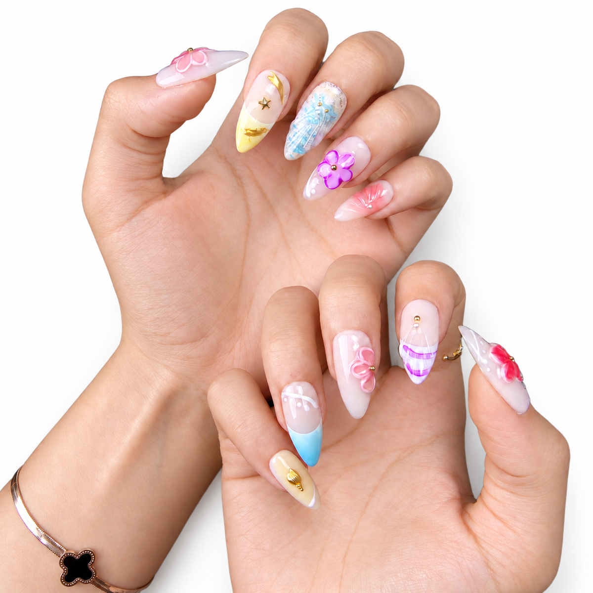 Pastel Candy Y2K Medium Almond Press-On Nails - product view 3